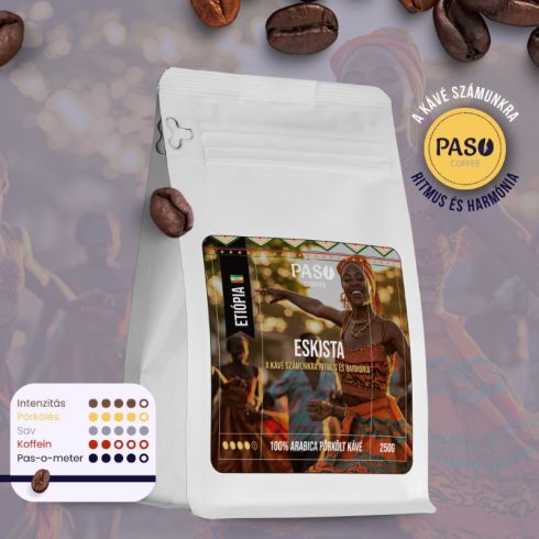 Paso Eskista (Ethiopia Sidamo) - kézműves babkávé (250g)