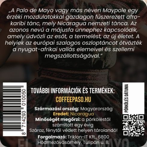 Paso El Palo de Mayo (Nicaragua) - kézműves babkávé (100g)